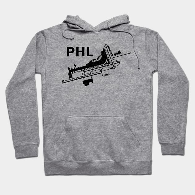 PHL - Philadelphia International Airport Hoodie by evaporationBoy 